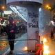 Protesters face police on a street during a pro-democracy protest in causeway bay, Hong Kong, Saturday, Aug. 31, 2019.